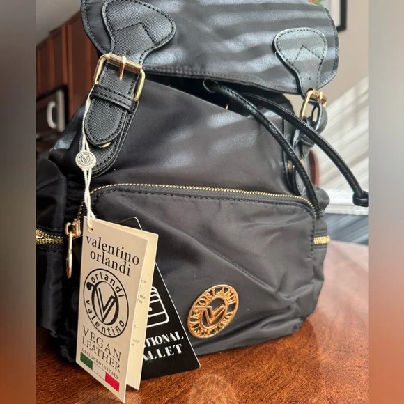 Valentino Orlandi Vegan Leather Stylish Backpack with pouch! - Picture 15 of 15